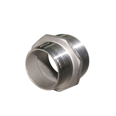 Pasokan Air Pipa Stainless Steel Fitting Benang Wanita Hex Nipple