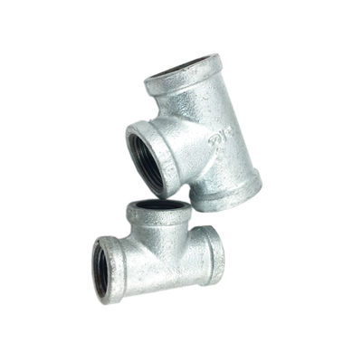 EN 10242 Standard 3/4 Inch Plumbing Union Fitting GI Equal Tee Beaded Type