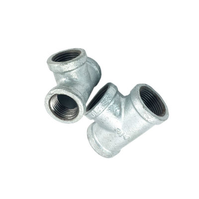 EN 10242 Standard 3/4 Inch Plumbing Union Fitting GI Equal Tee Beaded Type
